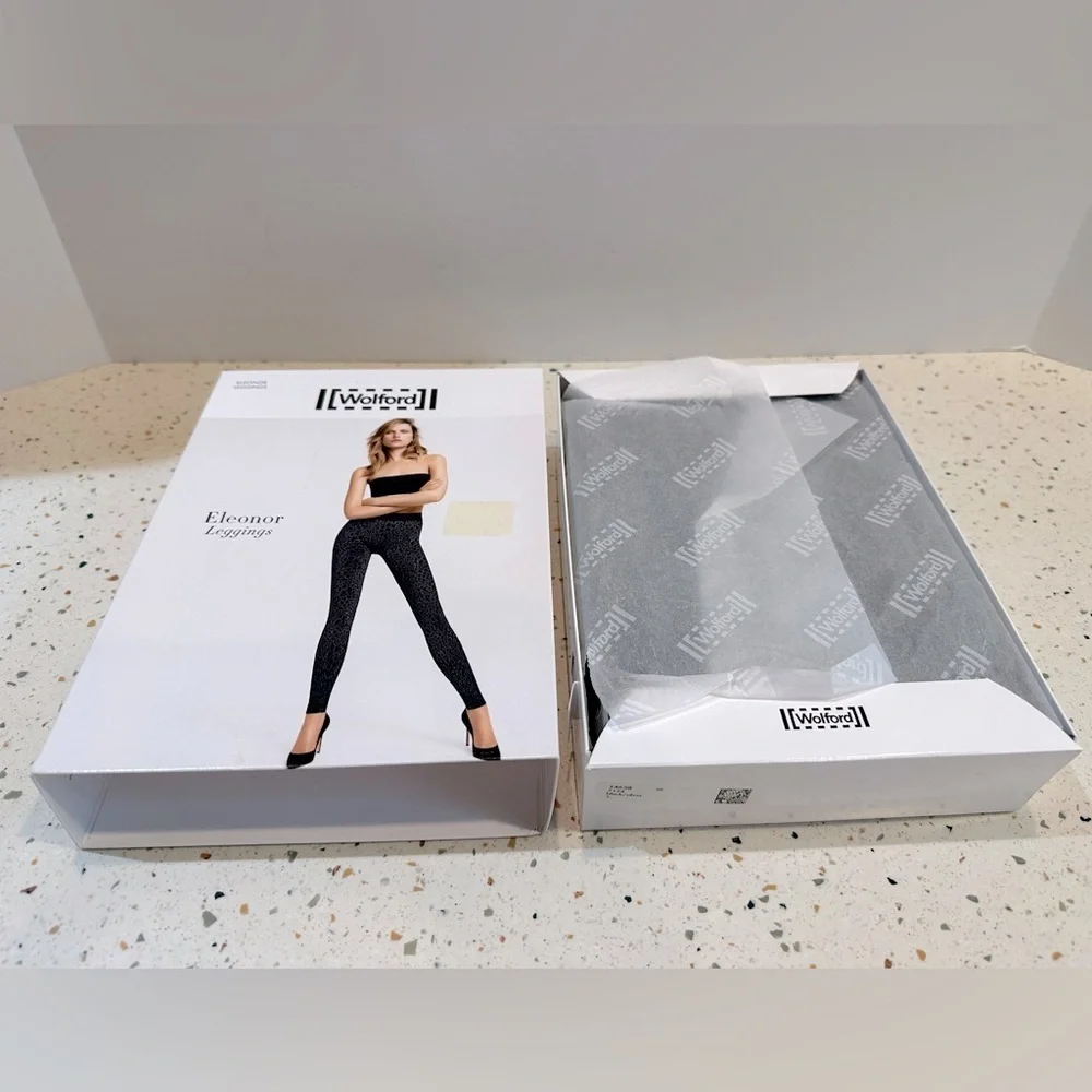 WOLFORD Eleonor Leggings Shimmer Animal Print European Designer Quality Brand - Picture 10 of 15